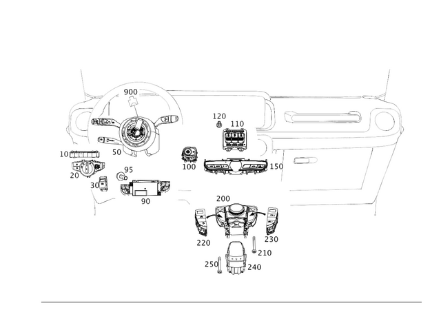 213905630864 - Electrical System: Switch Block for Mercedes-Benz Image image