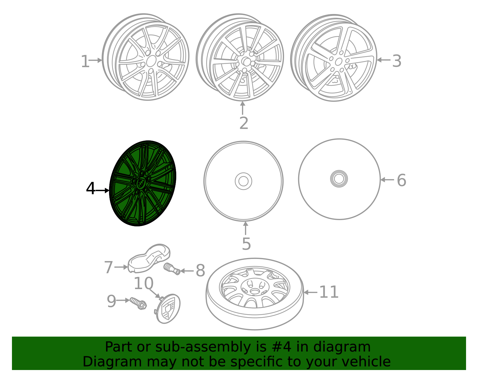 Genuine Porsche 982-601-025-AB-8Z8 |Alloy Wheel - Brilliant Silver