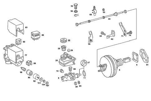 Brake Booster for 1991 Mercedes-Benz 190E #1