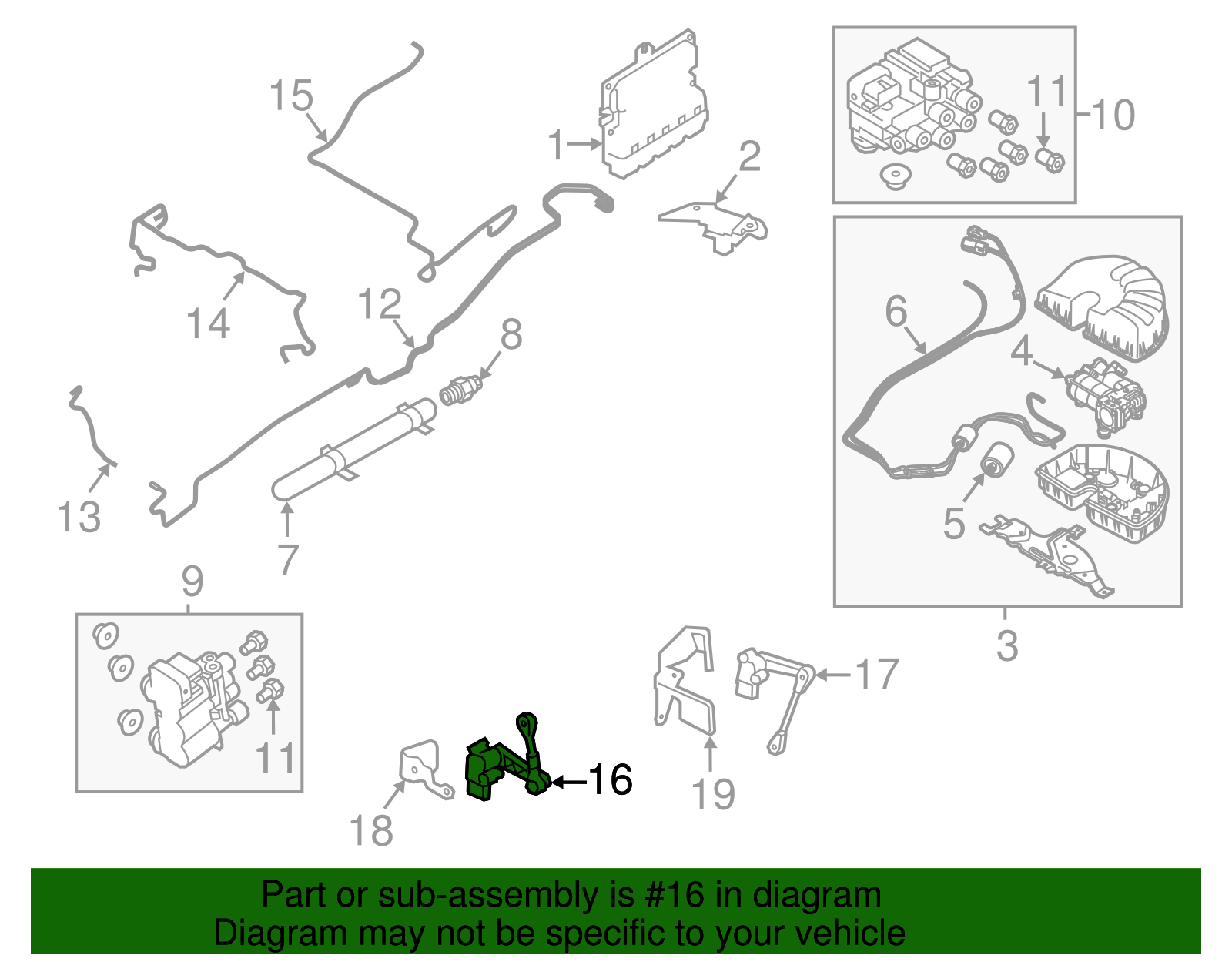 2013-2017 Land Rover Height Sensor LR033256 | LandRoverParamusParts