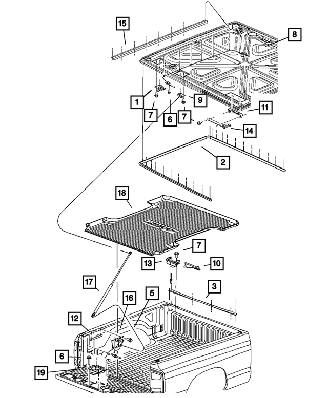 « 5030221AA – Body Sheet Metal Except Doors : Loquet Du Couvercle Du Coffre Support pour Mopar Image »