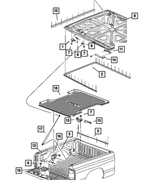 5030221AA - Body Sheet Metal Except Doors: Deck Lid Latch Bracket for Mopar Image
