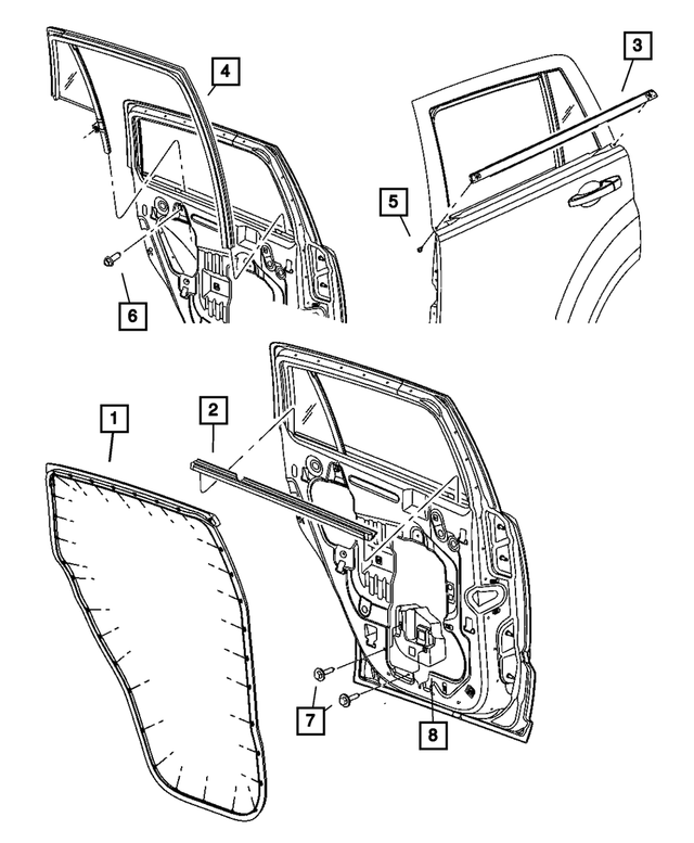 6104336AA - Doors, Door Mirrors and Related Parts: Hex Flange Head Screw for Mopar Image