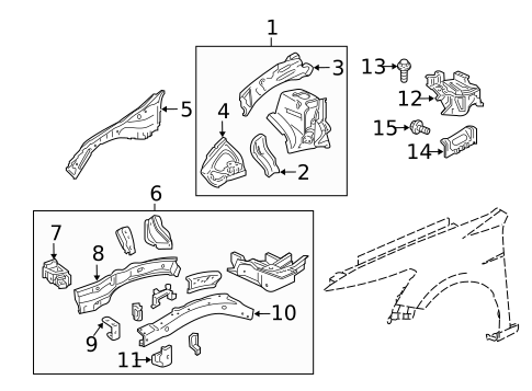 Structural Components & Rails for 2010 Acura ZDX #0
