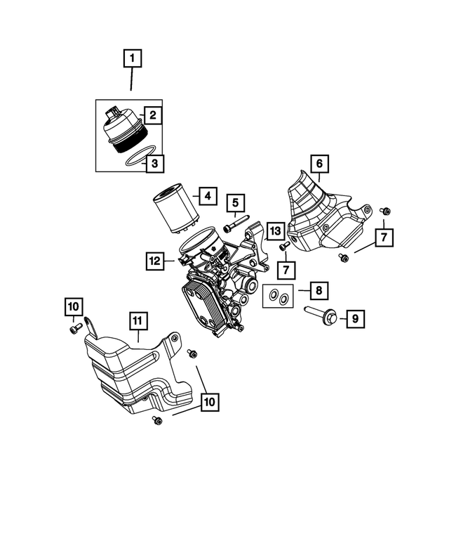 6106054AA - 1.4LTurbo; Engine: Hex Flange Head Bolt, Mounting for Mopar Image