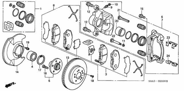 Front Brake for 2003 Honda CR-V #0