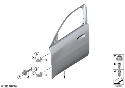 Door, Front for 2023 BMW X2 28iX #0