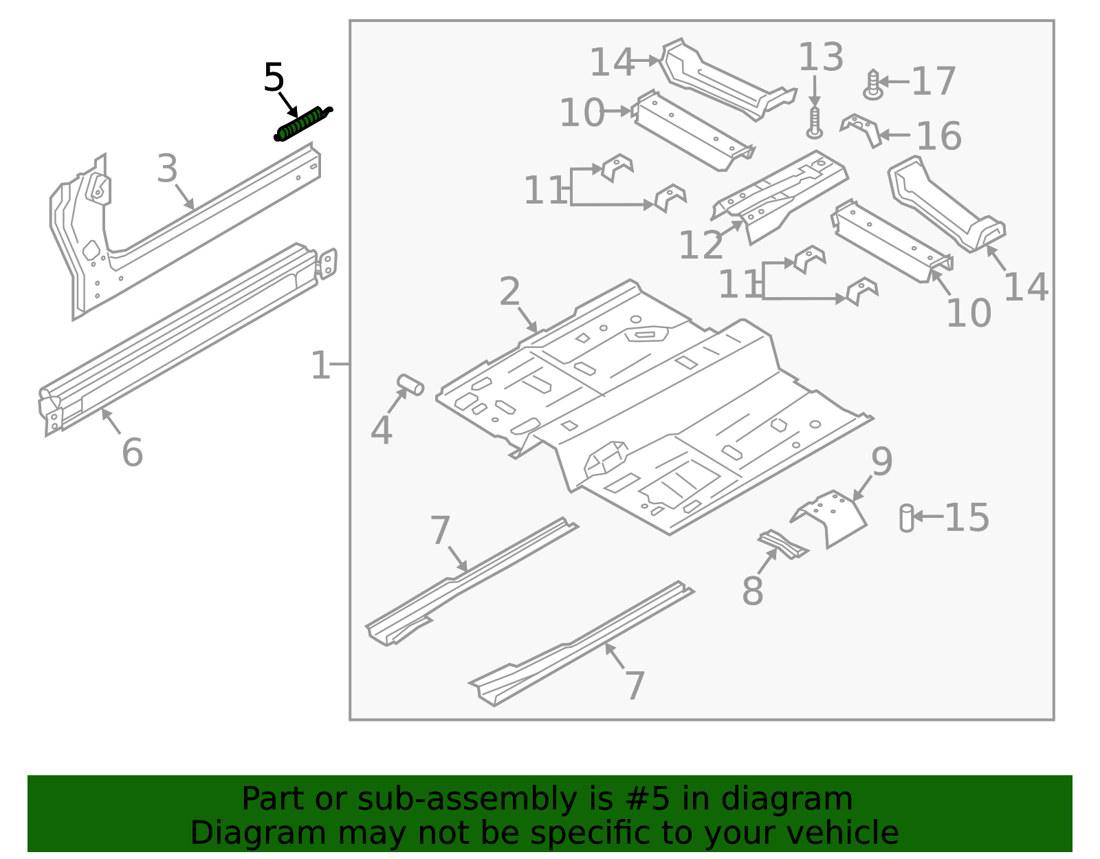 Ford Floor Pan - OEM Cabin Base Panel - Part #LX6Z-7810128-A ...