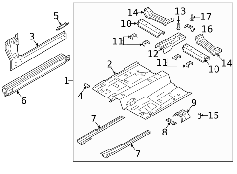 Floor & Rails for 2023 Ford Escape #0