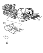 1TB341DKAB - : Floor Mat Kit for Jeep: Compass, Patriot Image