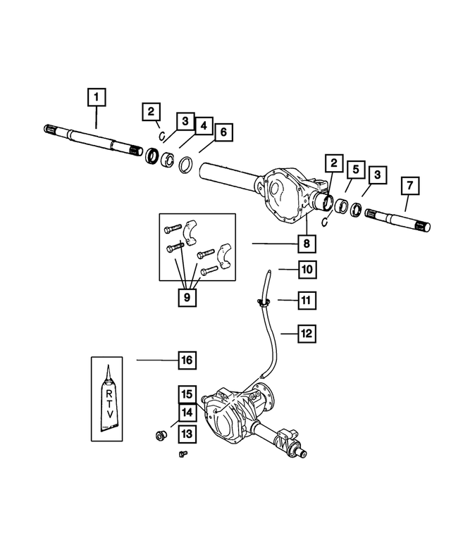 5102010AA - Front Suspension &amp; Drive: Axle Housing for Mopar Image image