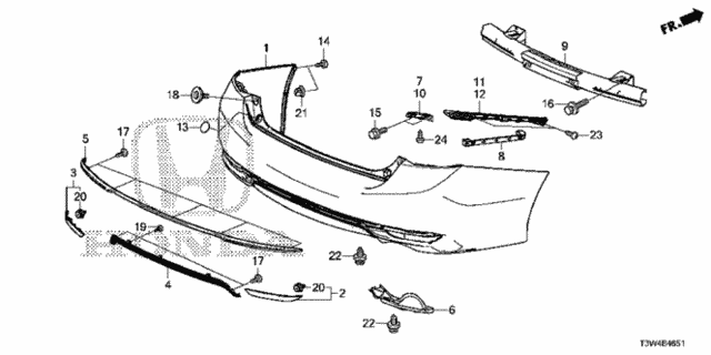 Rear Bumper (2) for 2017 Honda Accord #0