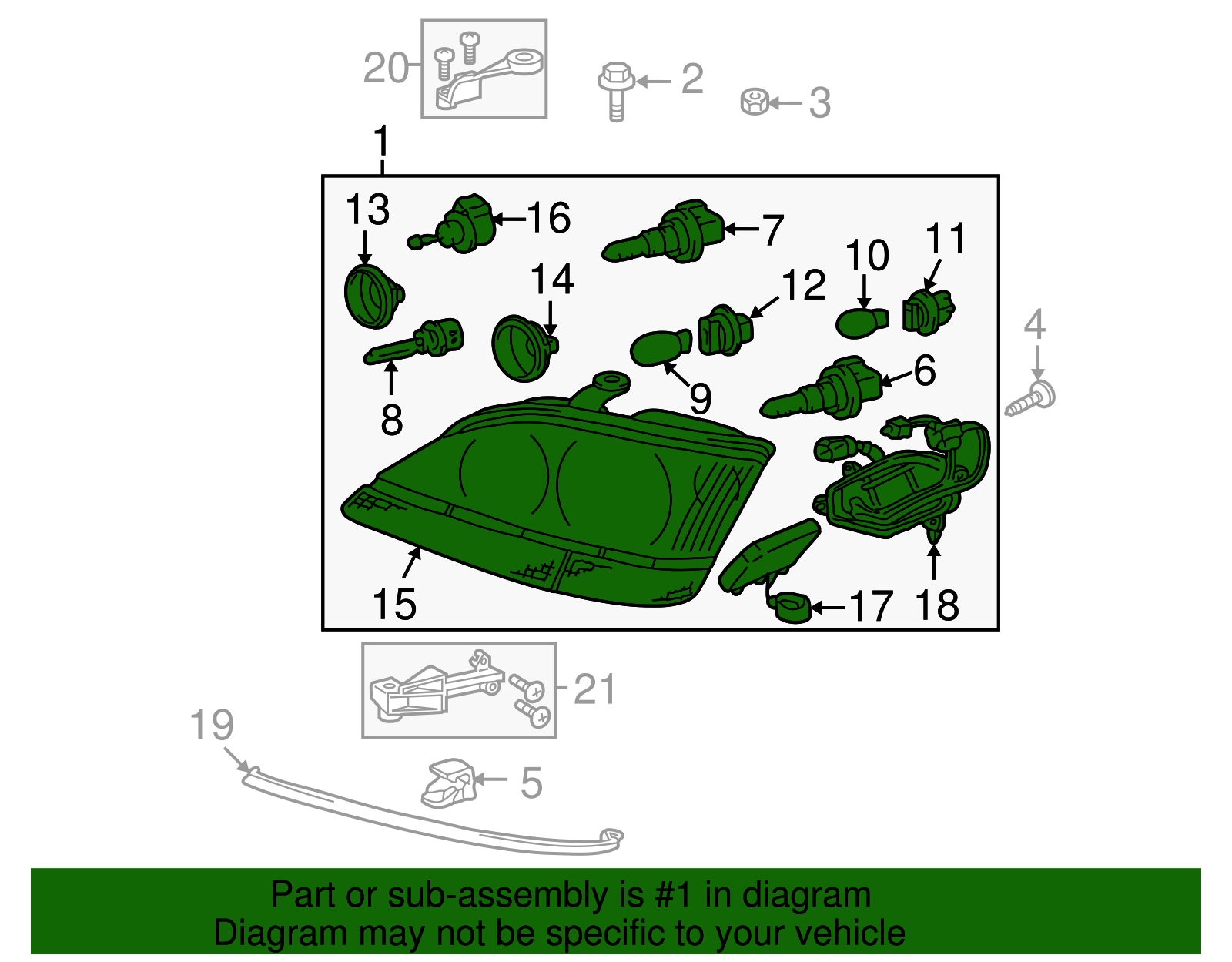 8115048130 20012003 Lexus RX300 Composite Assembly My L Parts