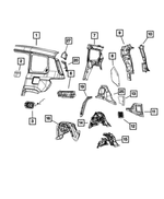 68541876AA - Body Sheet Metal Except Doors: Body Side Aperture Rear Panel, Right for Jeep: Grand Cherokee L Image