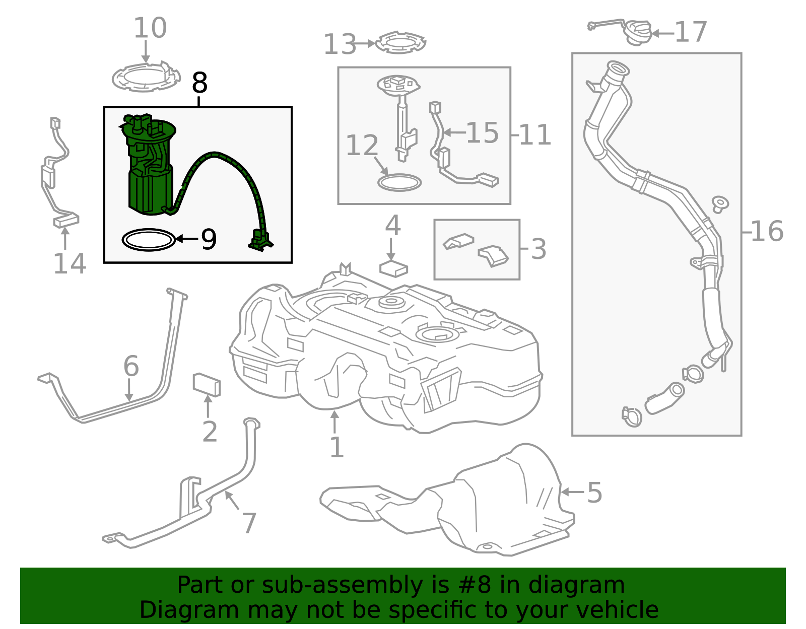 2013-2022 GM Fuel Pump Module without Fuel Level Sensor 13516865 GM ...