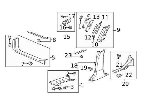 Interior Trim - Pillars for 2009 Cadillac STS #0