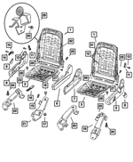 5134944AA - Interior Trim: Front Seat Back Frame, Passenger, Manual for Mopar Image