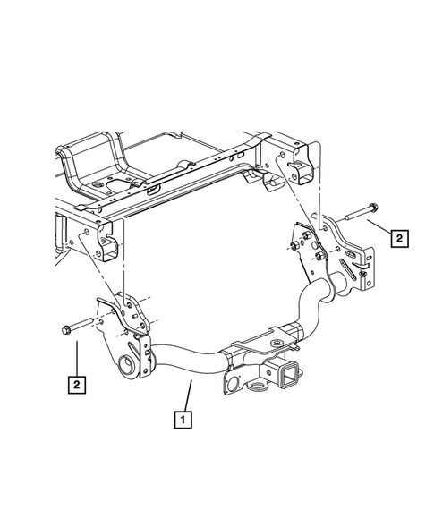 Trailer Tow and Tow Hooks for 2011 Ram Dakota #1