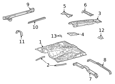 Floor for 2010 Toyota Land Cruiser #0