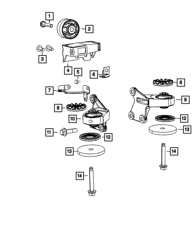 « 5273464AA – Four Wheel Drive; Differential and Drive Line : Essieu Amortisseur pour Mopar Image »