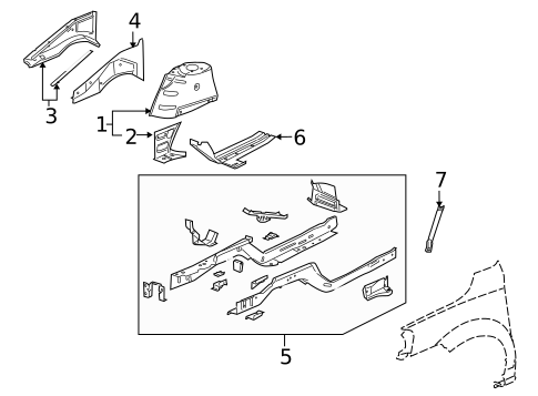 Structural Components & Rails for 2006 Pontiac Montana #0