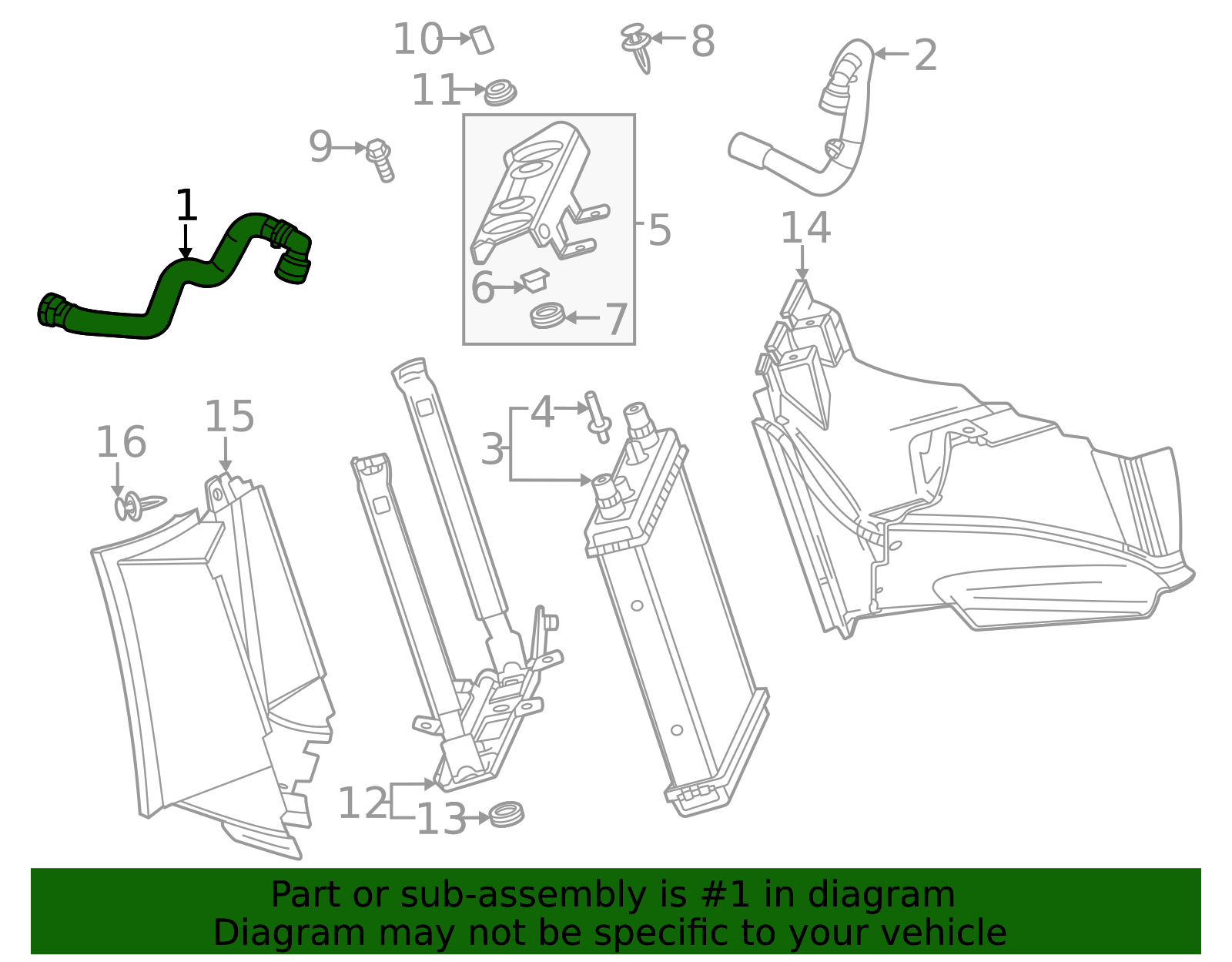 Radiator Hose 84850652 - Dependable OEM Engine Cooling | AutoNation Parts