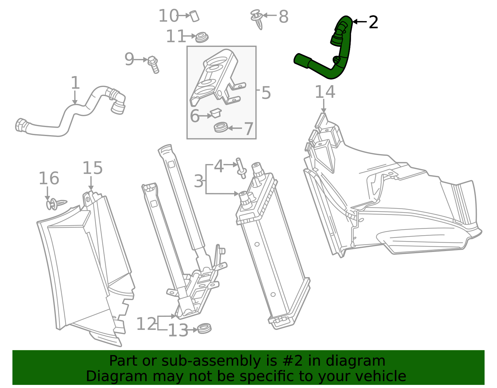 84637359 - Radiator Inlet Pipe 2020-2025 Cadillac CT5 | Gateway Buick ...