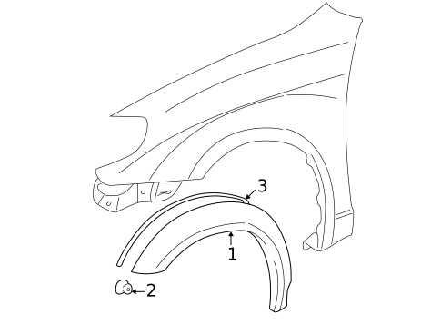Exterior Trim - Fender for 2007 Pontiac Vibe #0