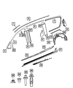 68448168AA - Exterior Ornamentation: Sliding Door Molding, Right for Chrysler: Pacifica, Voyager Image