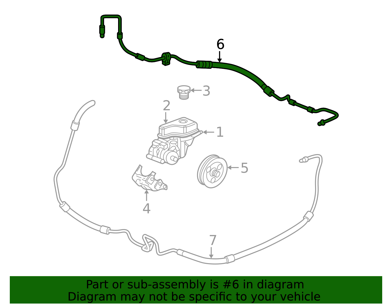 2000-2005 GM Power Steering Gear Inlet Hose 25768879 GM | GMPartsDirect.com