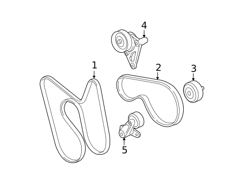 Belts & Pulleys for 2008 GMC Yukon XL 1500 #0