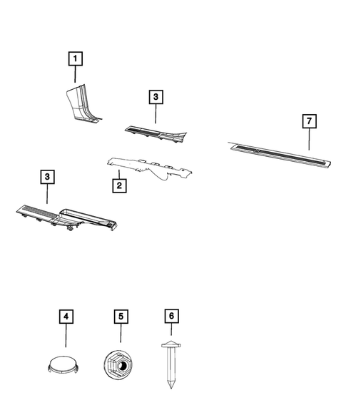 Panels - Moldings - Scuff Plates, Pillar, Cowl, 1/4 Panel Trim and Cargo Covers for 2020 Dodge Grand Caravan #2
