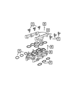 6509390AA - Engine: Hex Flange Head Bolt, Mounting for Mopar Image