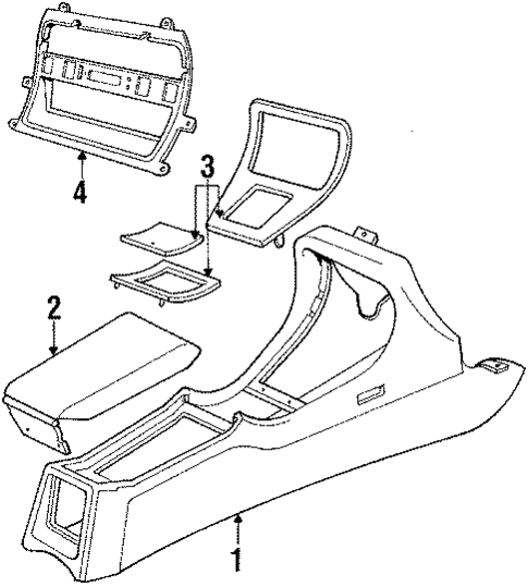 Console for 1989 Jaguar Vanden Plas #0