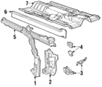 E4SZ6302500A - Body: Hinge Pillar for Ford: Thunderbird | Lincoln: Mark VII | Mercury: Cougar Image