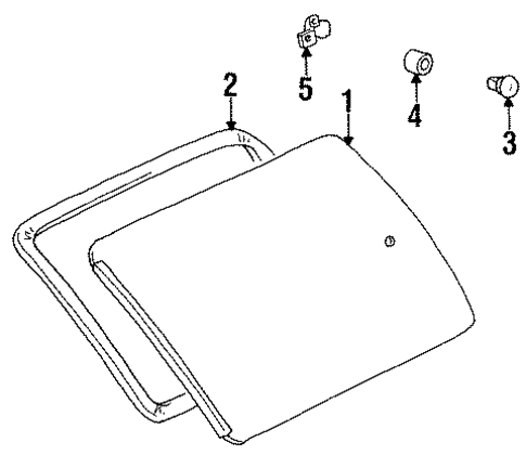 Glass - Side Panel for 1996 Toyota Previa #2
