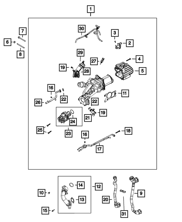 68101424AA - Emission Controls: Hex Flange Nut for Mopar Image image