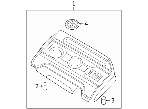 Engine Appearance Cover for 2010 Volkswagen Jetta #0