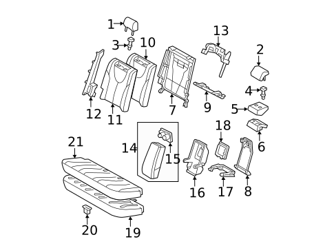Front Seat Components for 2009 Toyota Camry #0