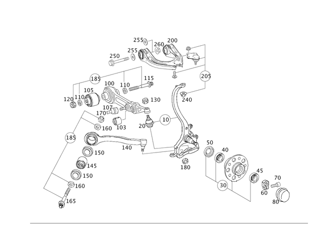 2113309107 - Front Axle: Transverse Control Arm for Mercedes-Benz Image image