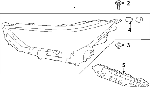 Headlamp Components for 2025 Toyota Grand Highlander #0
