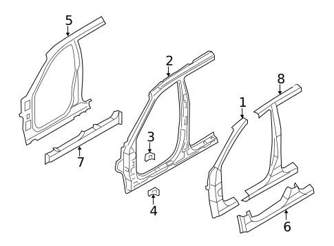Center Pillar for 2011 Hyundai Santa Fe #0
