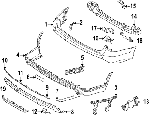 Bumper & Components - Rear for 2023 Hyundai Palisade #0