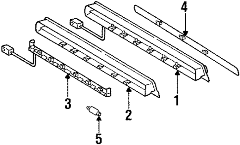 High Mounted Stop Lamp for 1993 Mercedes-Benz 600SL #0