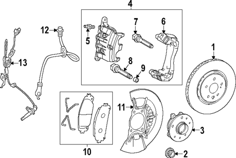 Brake Components for 2024 Lexus RZ300e #1
