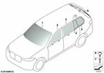 51317442614 - : Rear Window Green W Antenne for BMW Image