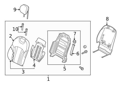 Driver Seat Components for 2018 Genesis G80 #0