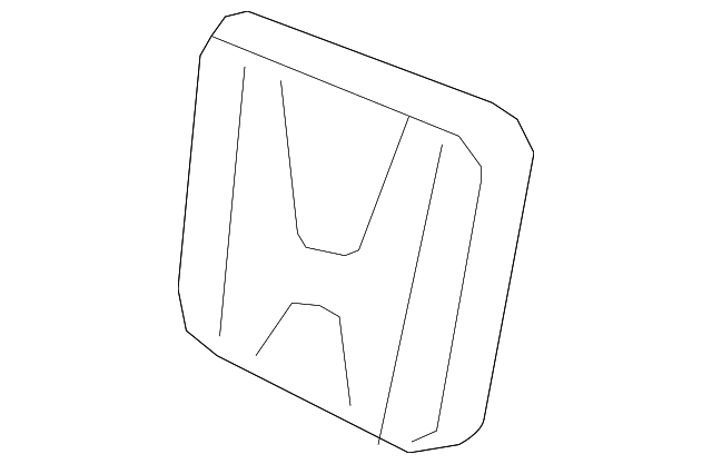 Genuine OEM Honda Accord 2DR Coupe 2003 - 2005 Rear H Emblem 75701-SDN-000
