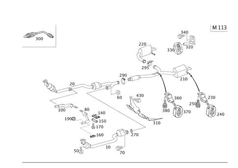 Exhaust System Used on Eight-Cylinder Gasoline Vehicles for 2006 Mercedes-Benz C230 #0