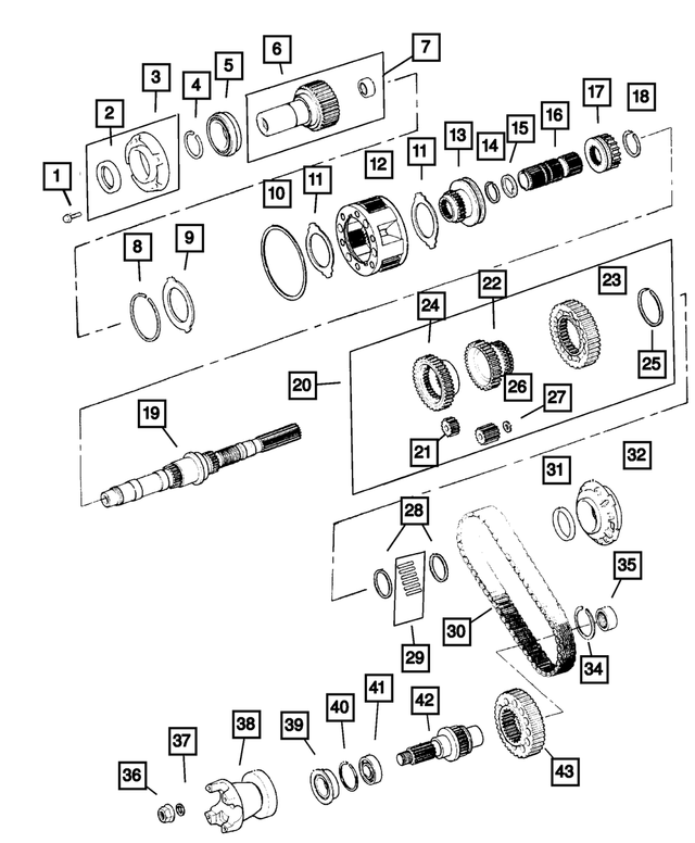 5003446AA - Transfer Case Model 242 [DHP]: Input Gear for Mopar Image